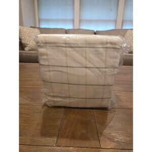 Threshold flannel sheet set 4 pc Ivory Green Tan Plaid FULL Thick Soft Warm